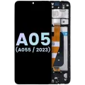 OLED Assembly With Frame Compatible For Samsung Galaxy A05 (A055 / 2023) (Service Pack) (Black)