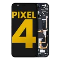 OLED Assembly With Frame For Google Pixel 4 (Refurbished) (Clearly White Power Button)