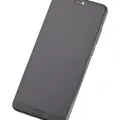LCD Assembly With Frame For Huawei P20 (Refurbished) (Black)