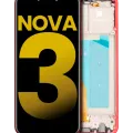 LCD Assembly With Frame For Huawei Nova 3 (Refurbished) (Red)