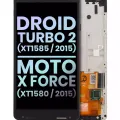 LCD Assembly With Frame For Droid Turbo 2 (XT1585 / 2015) / Moto X Force (XT1580 / 2015) (Genuine OEM) (Black)