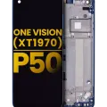 LCD Assembly With Frame For Motorola One Vision (XT1970 / 2019) / P50 (Refurbished) (Sapphire Gradient)
