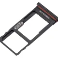 Dual Sim Card Tray For Motorola One Vision (XT1970 / 2019) / P50 (XT1970 / 2019) (Black)