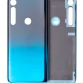 Back Cover Glass For Motorola One Macro (XT2016 / 2019) (Space Blue)