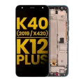 LCD Assembly With Frame For LG K40 (2019 / X420) / K12 Plus (Refurbished) (Blue)