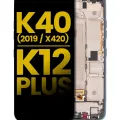 LCD Assembly With Frame For LG K40 (2019 / X420) / K12 Plus (Refurbished) (Blue)