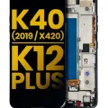 LCD Assembly With Frame For LG K40 (2019 / X420) / K12 Plus (Refurbished) (Gray)