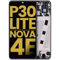 LCD Assembly With Frame For Huawei P30 Lite / Nova 4e (Aftermarket Plus) (6GB RAM) (Midnight Black)
