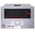 Top Case with Keyboard (ANSI US) For MacBook Pro 15" A1990 (2018-2019) (OEM New) (Silver)
