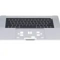 Top Case with Keyboard (ANSI US) For MacBook Pro 15" A1990 (2018-2019) (OEM New) (Silver)
