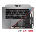 Top Case with Battery and Keyboard (ISO UK) For MacBook Pro 15" A1990 (2018-2019) (Space Gray)