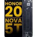 LCD Assembly With Frame For Huawei Honor 20 / Nova 5T (Aftermarket Plus) (Midnight Black)