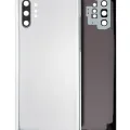 Back Cover Glass With Camera Lens For Samsung Galaxy Note 10 Plus / 5G (No Logo) (Aftermarket Plus) (Aura Glow / Silver)