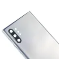 Back Cover Glass With Camera Lens For Samsung Galaxy Note 10 Plus / 5G (No Logo) (Aftermarket Plus) (Aura Glow / Silver)
