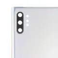 Back Cover Glass With Camera Lens For Samsung Galaxy Note 10 Plus / 5G (No Logo) (Aftermarket Plus) (Aura Glow / Silver)