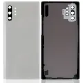 Back Cover Glass With Camera Lens For Samsung Galaxy Note 10 Plus / 5G (No Logo) (Aftermarket Plus) (Aura White)