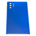 Back Cover Glass With Camera Lens For Samsung Galaxy Note 10 Plus / 5G (No Logo) (Aftermarket Plus) (Aura Blue)