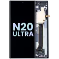 Дисплейний модуль (OLED) з рамкою для Samsung Galaxy Note 20 Ultra 5G (Service Pack) (Mystic Black)