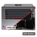 Top Case with Battery and Keyboard (ANSI US) For MacBook Pro 15" A1707 (2016-2017) (Space Gray)