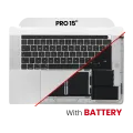 Top Case with Battery and Keyboard (ISO UK) For MacBook Pro 15" A1707 (2016-2017) (Silver)