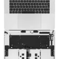 Top Case with Battery and Keyboard (ISO UK) For MacBook Pro 15" A1707 (2016-2017) (Silver)