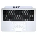 Top Case with Keyboard (ISO French) For MacBook Pro 13" A1708 (2016-2017) (Silver)