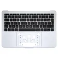 Top Case with Keyboard (ISO French) For MacBook Pro 13" A1708 (2016-2017) (Silver)