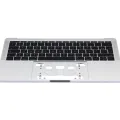 Top Case with Keyboard (ISO French) For MacBook Pro 13" A1708 (2016-2017) (Silver)