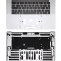 Top Case with Keyboard (ISO French) For MacBook Pro 15" A1707 (2016-2017) (Silver)