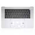 Top Case with Keyboard (ISO French) For MacBook Pro 15" A1707 (2016-2017) (Silver)