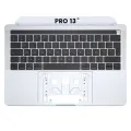 Top Case with Keyboard (ISO French) For MacBook Pro 13" A1706 (2016-2017) (Silver)