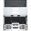 Top Case with Keyboard (ISO French) For MacBook Pro 13" A1706 (2016-2017) (Silver)