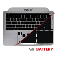 Top Case with Battery and Keyboard (ANSI US) For MacBook Pro 13" A2289 (2020) (Used OEM Pull: Grade A) (Space Gray)