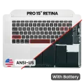Top Case with Battery and Keyboard (ANSI US) For MacBook Pro 15" A1398 (2013-2014)