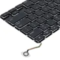 Keyboard W/ Backlight & Screws (US English) For MacBook Pro 15" A1286 (2008-2012)