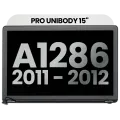 Complete LCD Display Assembly For MacBook Pro 15" A1286 (2011-2012) (Used OEM Pull: Grade B) (Glossy)