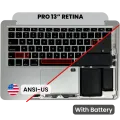 Top Case with Battery and Keyboard (ANSI US) For MacBook Pro 13" A1425 (2012-2013) (OEM New)