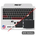 Top Case with Battery and Keyboard (ANSI US) For MacBook Pro 13" A1708 (2016) (OEM New) (Silver)