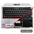 Top Case with Battery and Keyboard (ANSI US) For MacBook Pro 13" A1706 (2016) (Silver)
