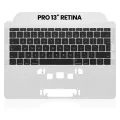 Top Case with Keyboard (ISO UK) For MacBook Pro 13" A1708 (2016-2017) (OEM New) (Silver)