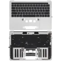 Top Case with Keyboard (ANSI US) For MacBook Pro 13" A1989 (2018-2019) (OEM New) (Silver)