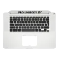 Top Case with Keyboard (ISO UK) For MacBook Pro 15" A1286 (2009)