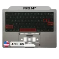 Top Case with Keyboard (ANSI US) For MacBook Pro 14" A2442 (2021) / A2779 (2023) (Space Gray)