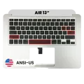 Top Case with Keyboard (ANSI US) and Microphone For MacBook Air 13" A1466 (2013-2017) (Used OEM Pull: Grade A)
