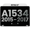 Complete LCD Display Assembly For MacBook 12" A1534 (2015-2017) (Used OEM Pull: Grade B) (Space Gray)