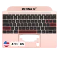 Top Case with Keyboard (ANSI US) and Microphone For MacBook 12" A1534 (2016-2017) (OEM New) (Rose Gold)