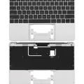 Top Case with Keyboard (ANSI US) and Microphone For MacBook 12" A1534 (2016-2017) (OEM New) (Silver)