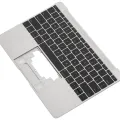Top Case with Keyboard (ANSI US) and Microphone For MacBook 12" A1534 (2016-2017) (OEM New) (Silver)