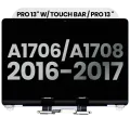 Complete LCD Display Assembly For MacBook Pro 13" A1706 / A1708 (2016-2017) (Used OEM Pull: Grade B) (Silver)