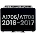 Complete LCD Display Assembly For MacBook Pro 13" A1706 / A1708 (2016-2017) (Used OEM Pull: Grade C) (Space Gray)